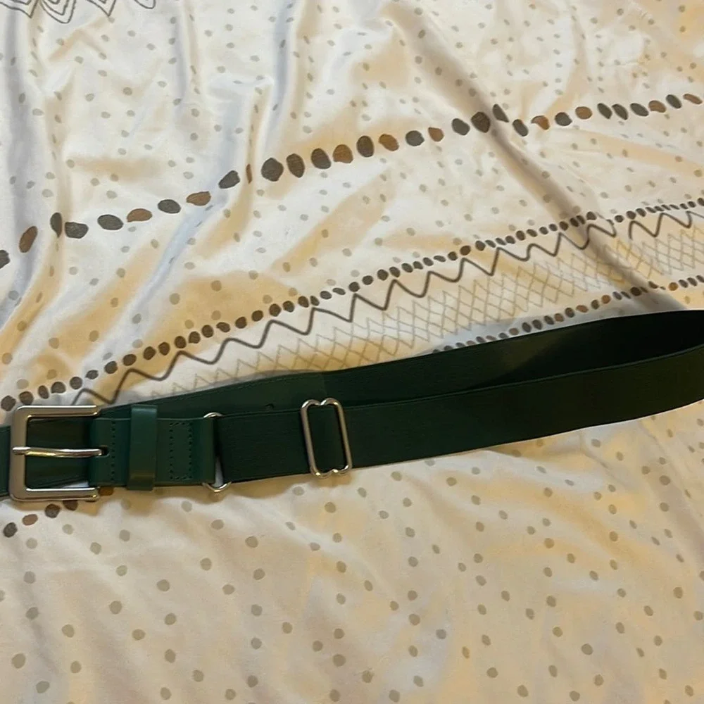 Baseball Belt Hunter Green Adjustable Youth 15-30”
